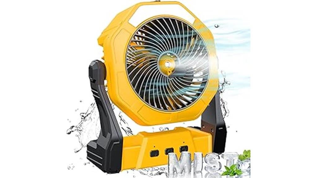 portable cooling mist fan