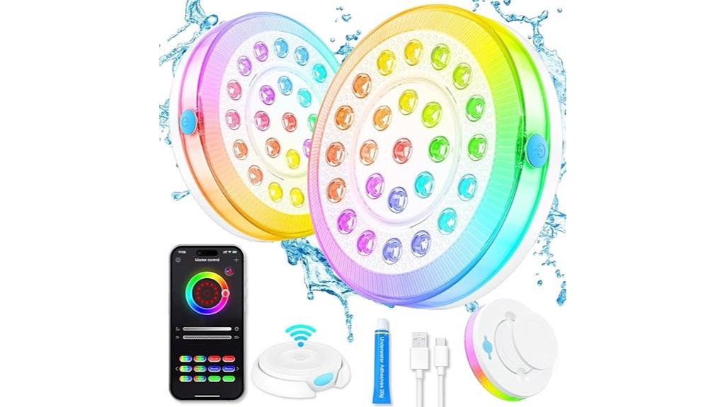 rechargeable underwater pool illumination