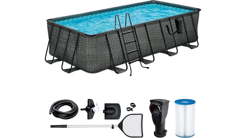 rectangular frame pool set