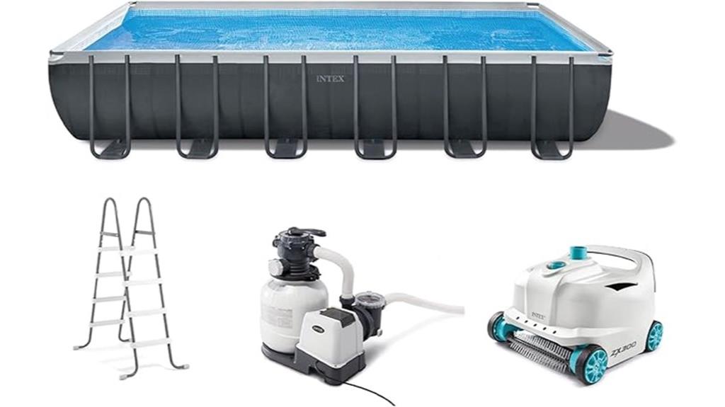 rectangular swimming pool set