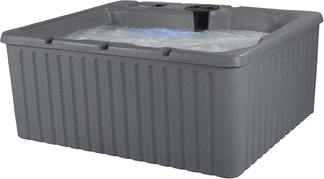 relaxing outdoor hot tub