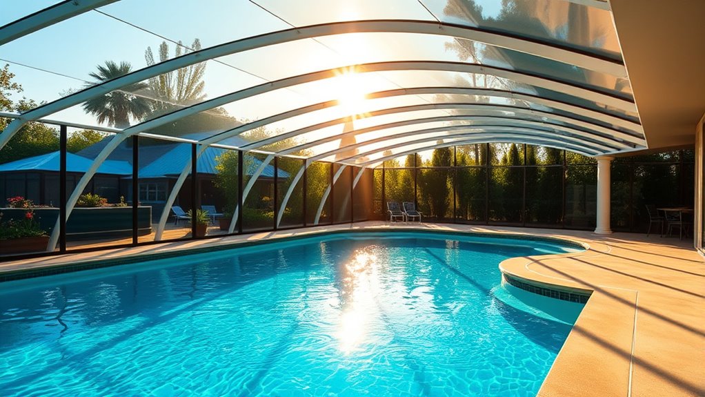 retractable pool enclosure mechanics