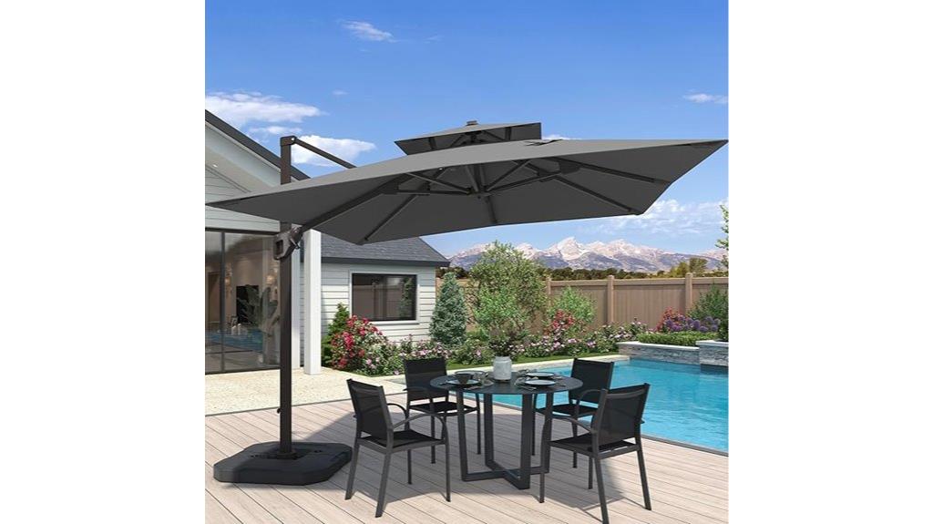 rotating patio umbrella design