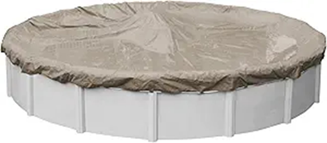 round winter pool cover