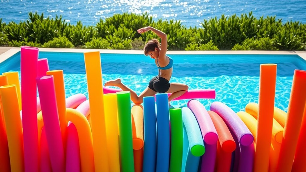 selecting exercise pool noodles