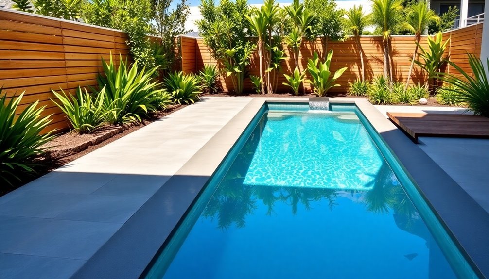 small lap pool materials
