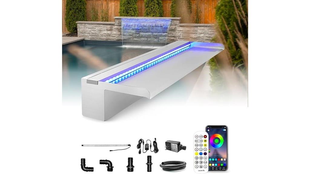 smart led waterfall spillway