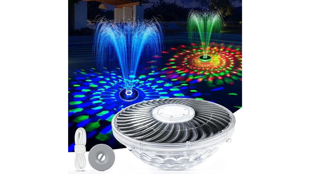 solar powered pool fountain