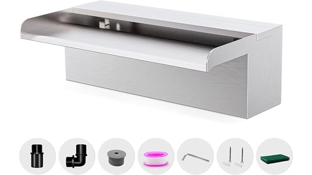 stainless steel waterfall fountain
