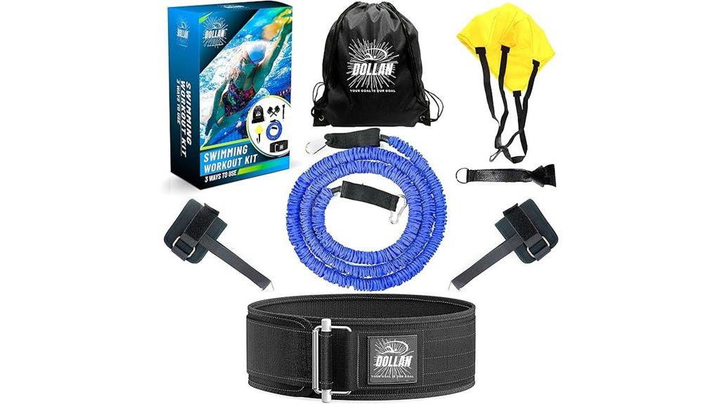 stationary swim tether system