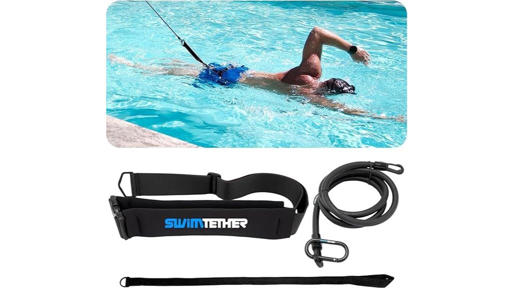stationary swimming tether belt