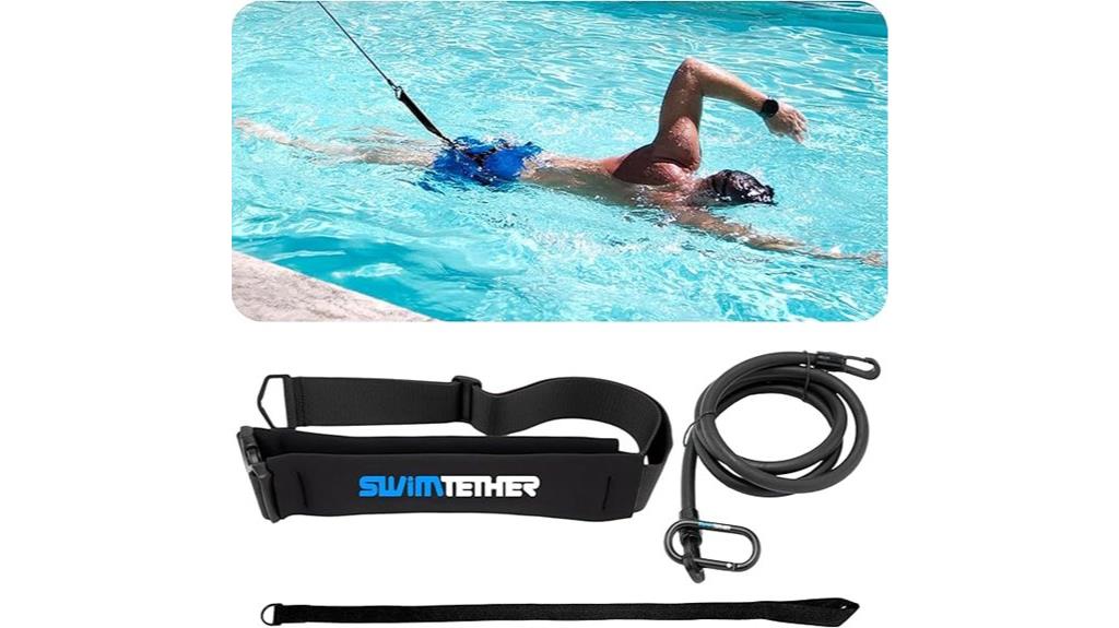 stationary swimming tether belt
