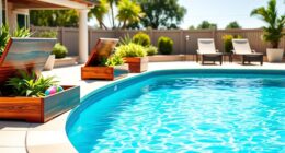 stylish backyard pool storage