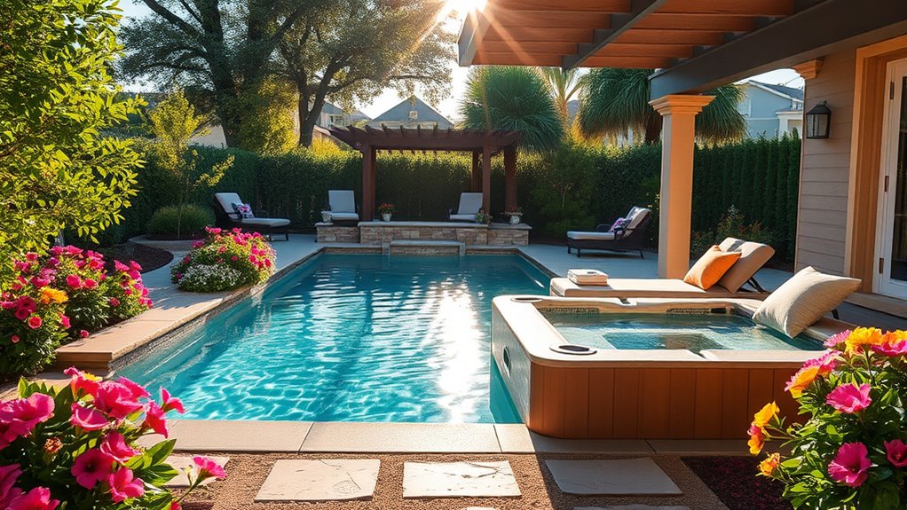 swim spa backyard design