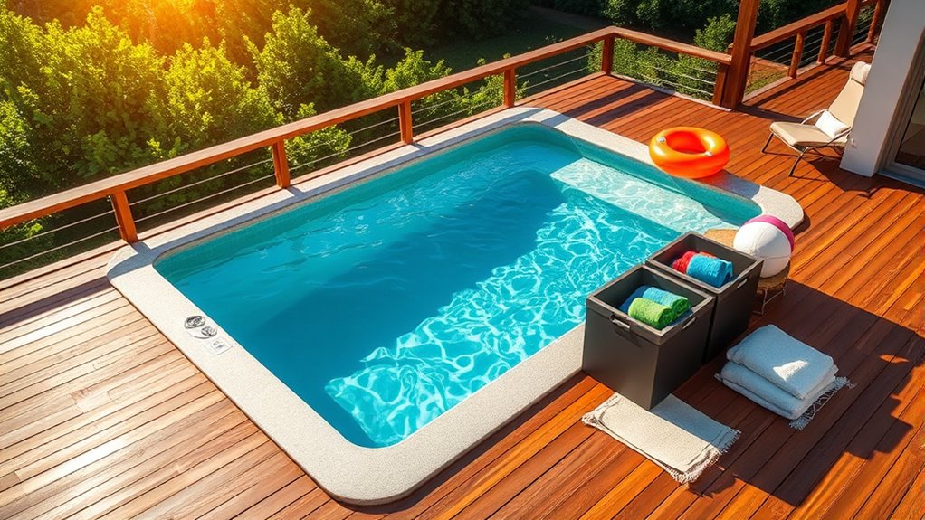 swim spa decking options