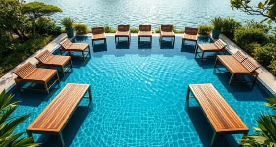swim spa relaxation benches