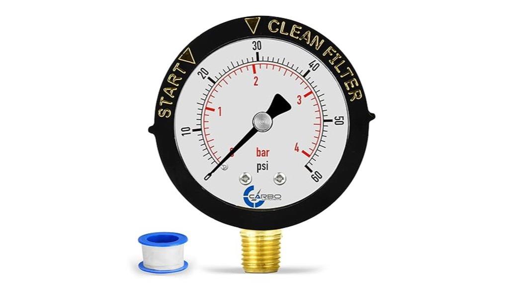 swimming pool pressure gauge