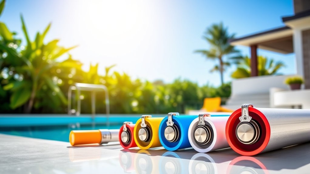 top pool cover rollers