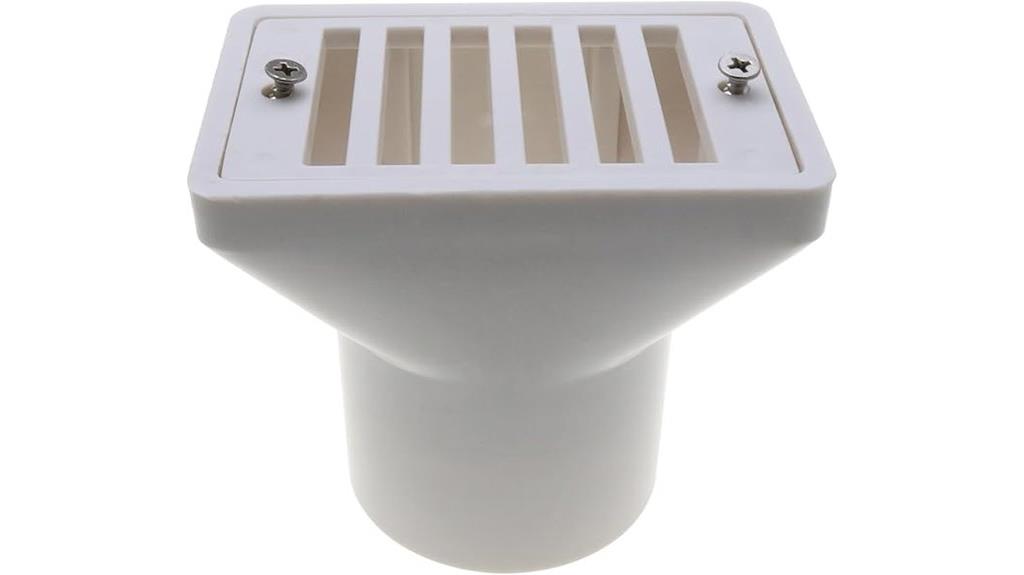 white floor drain cover