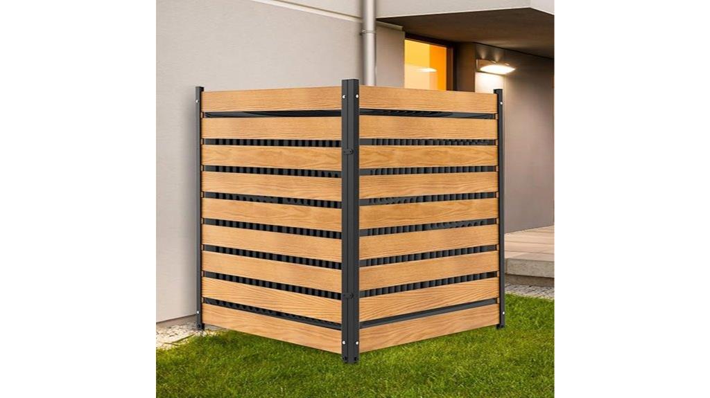 wooden outdoor privacy screen