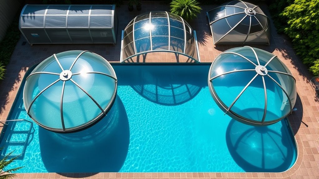 year round pool dome covers