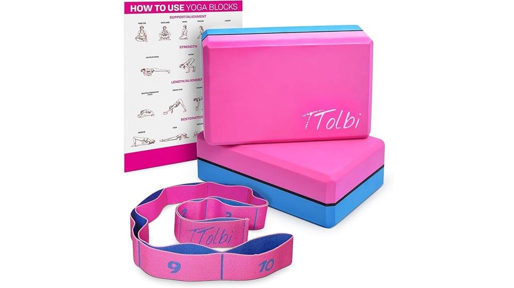 yoga blocks and band