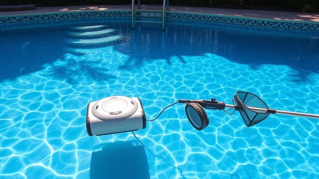 automatic and manual pool cleaning