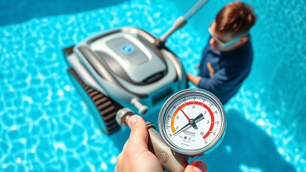 check pool pressure regularly