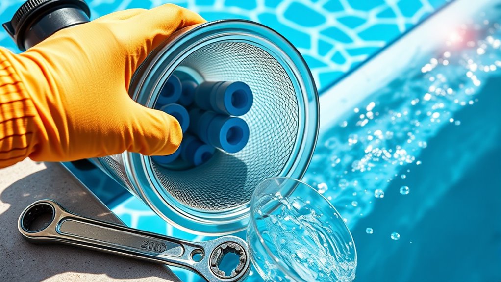 clear pump and filter obstructions