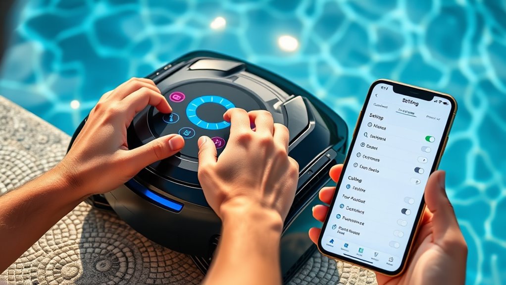 customize pool cleaning settings