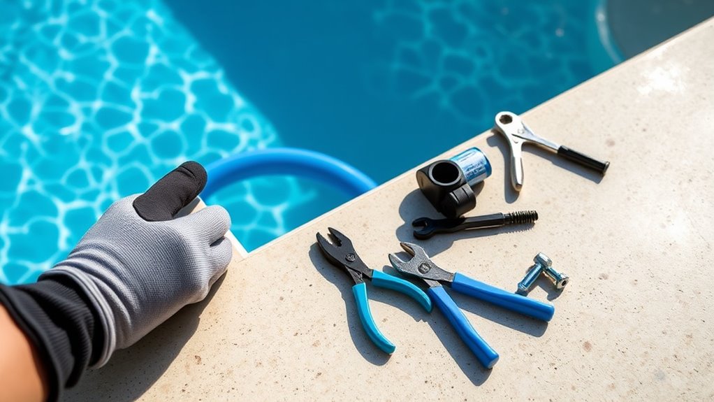 gather tools prepare pool