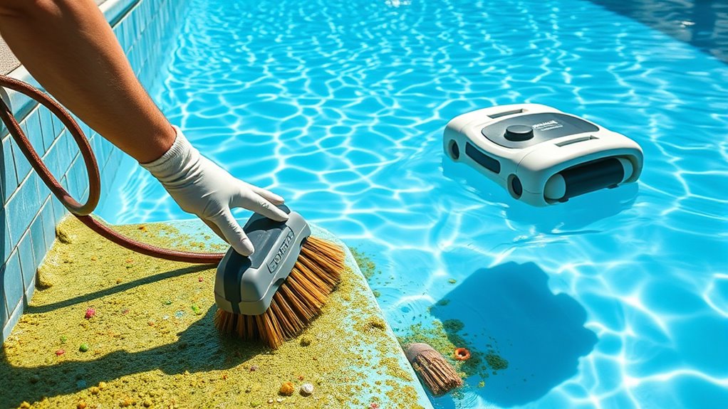labor intensive manual pool cleaning