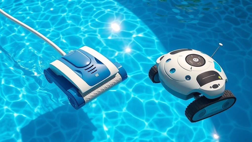 pool cleaning with suction