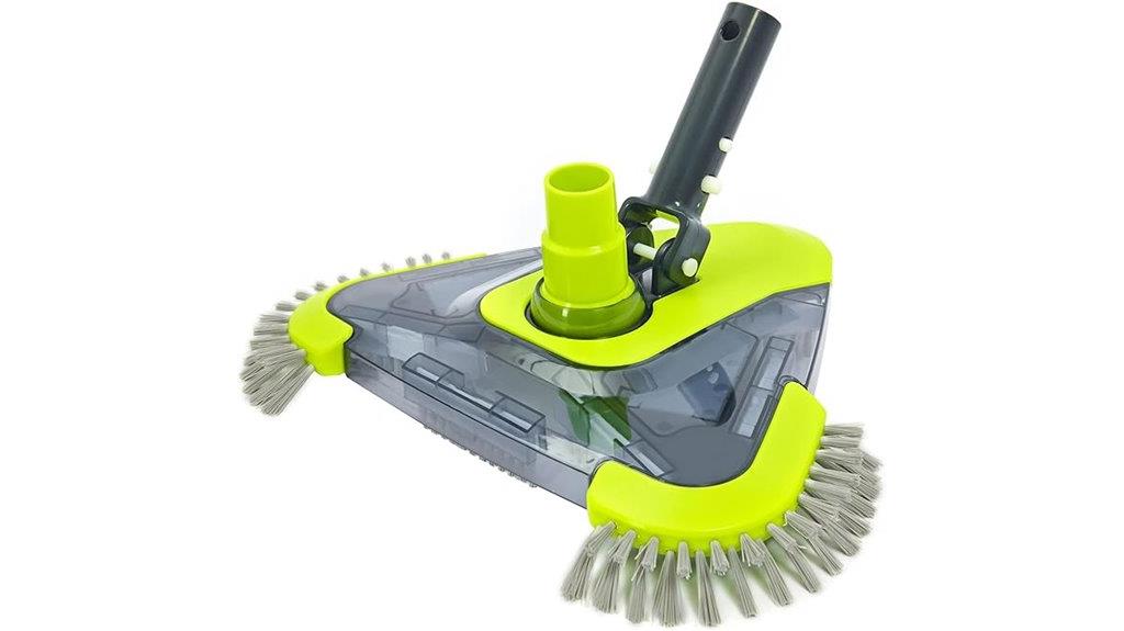 pool vacuum head with side brush