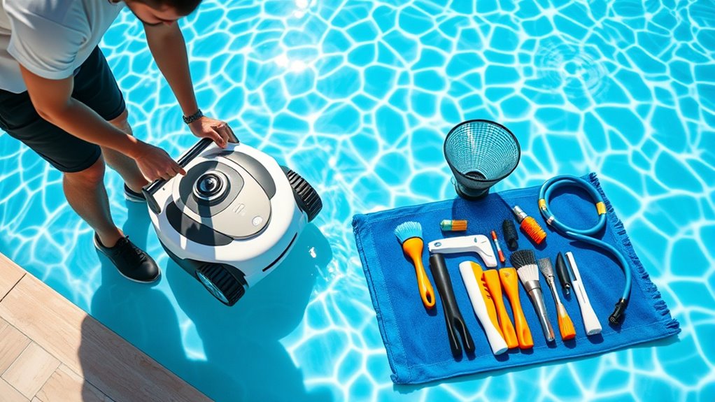proper pool cleaner setup