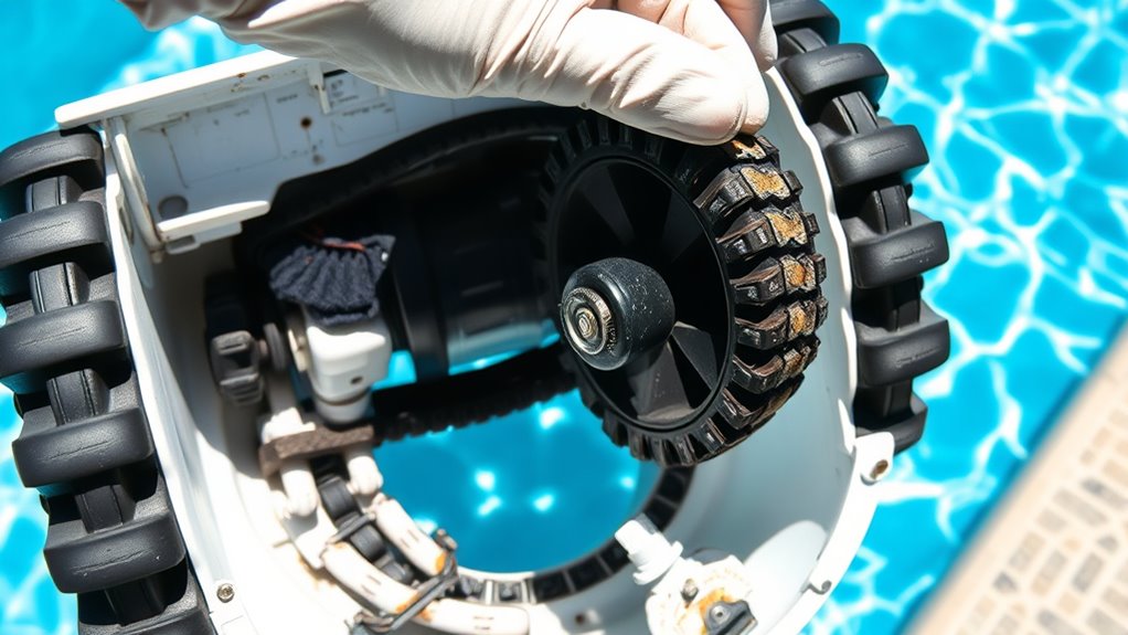 replace worn pool cleaner parts