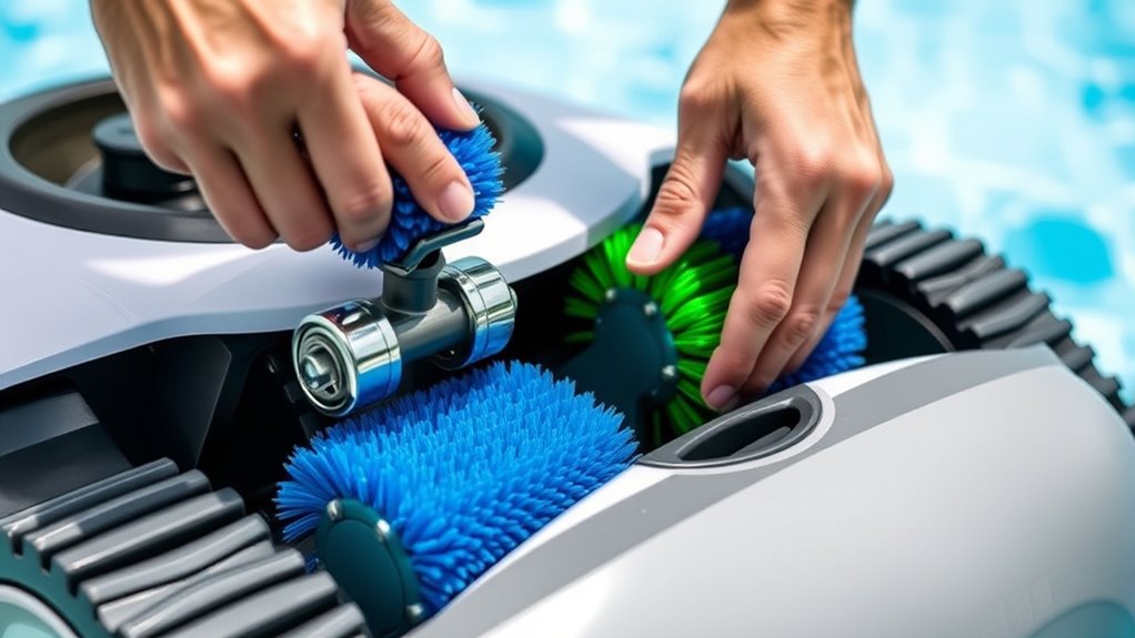 replace worn scrubbing brushes