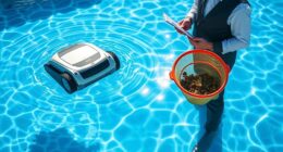 robot vs manual pool cleaning