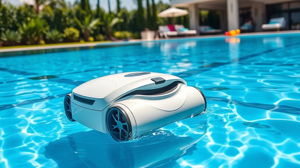 robotic cleaner for large pools