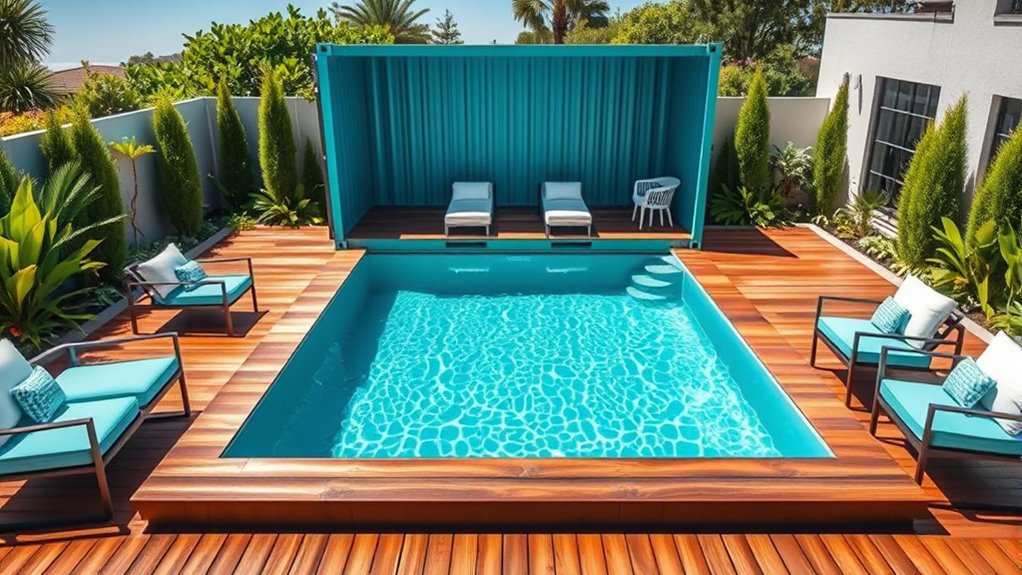 eco friendly shipping container pools