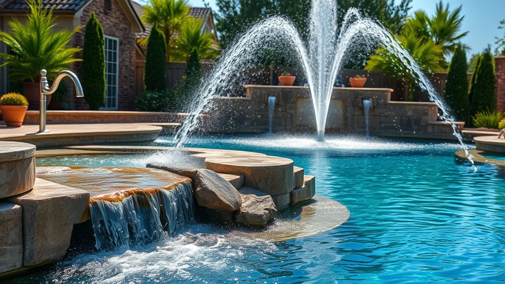 enhance pool with water features