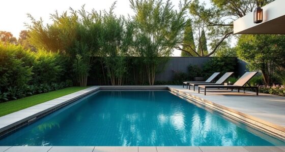 lap pool privacy landscaping