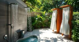 outdoor shower and change facilities