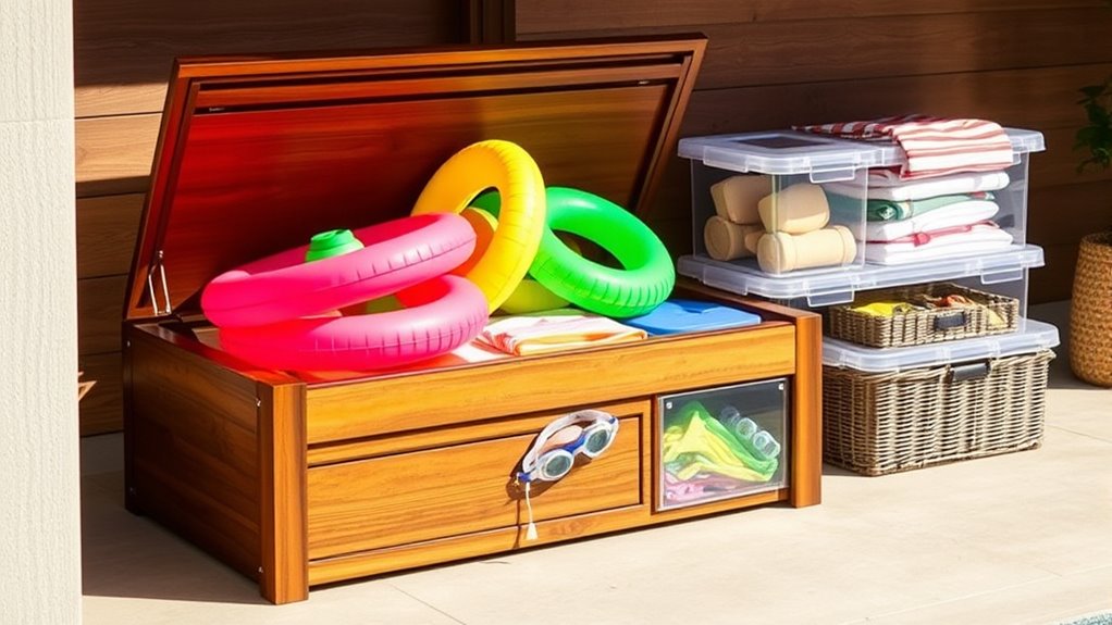 pool toy storage solutions