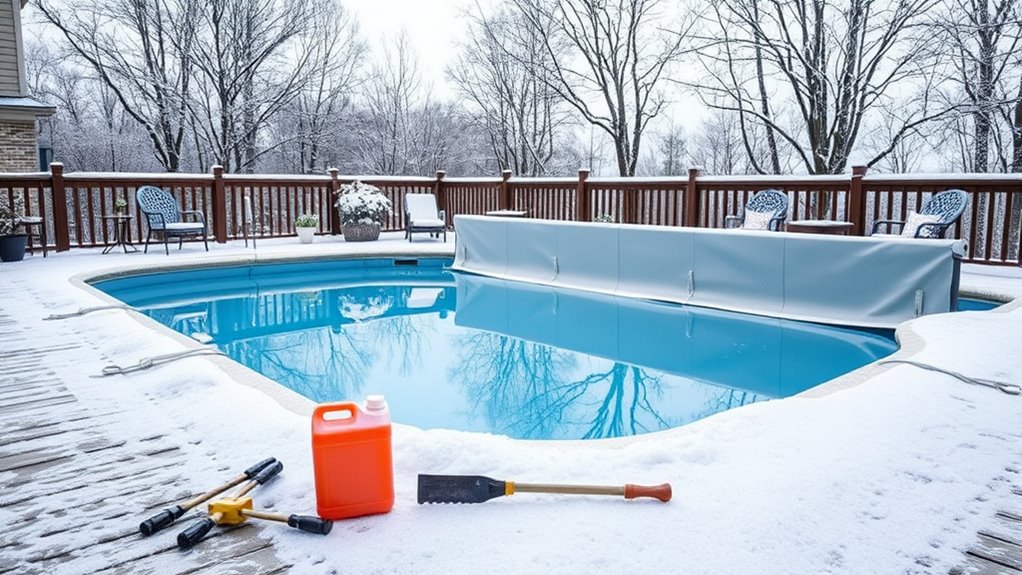 prepare pool for winter