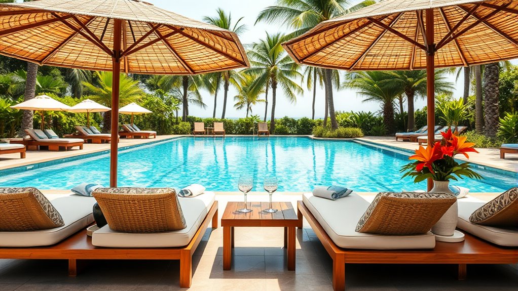 stylish functional poolside design