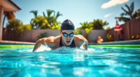 triathlon training in small pool