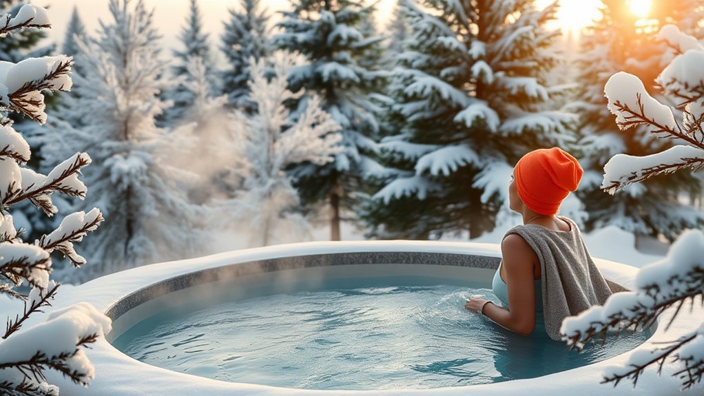 winter swim spa warmth