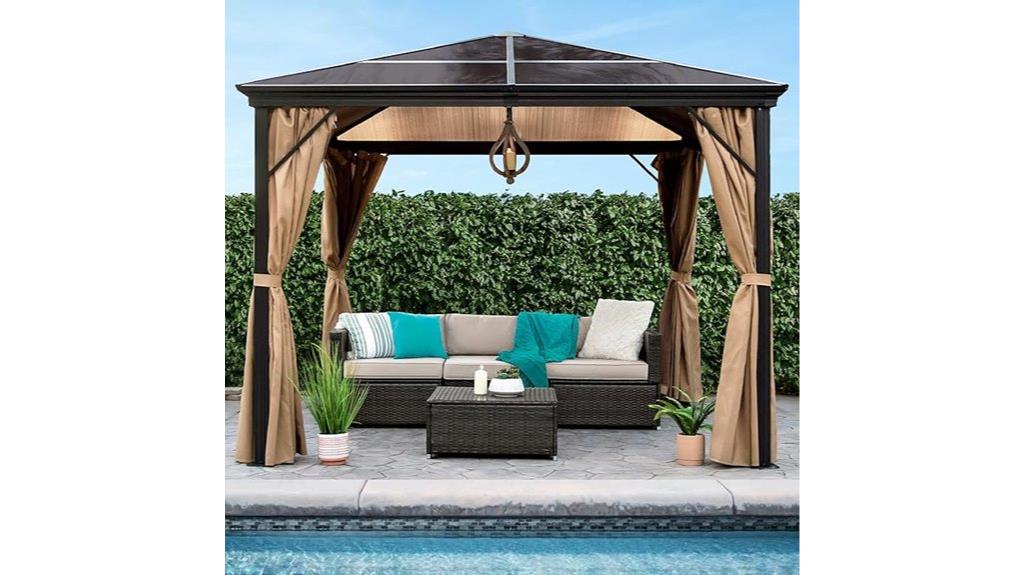 10x10ft hardtop gazebo