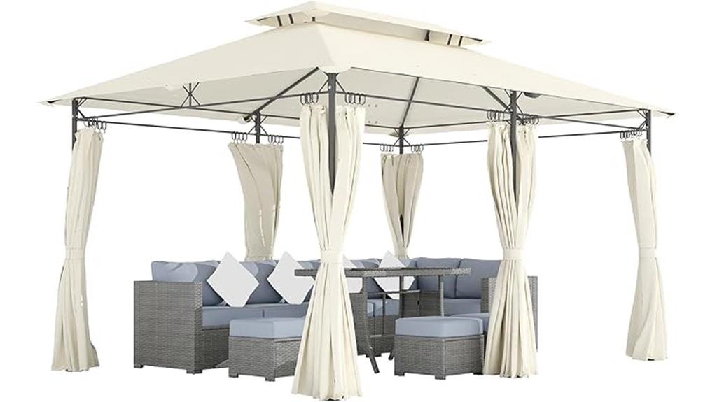 10x13 gazebo with curtains